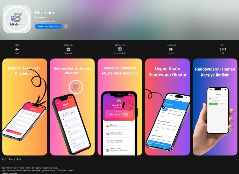 Bitakvim - App Store