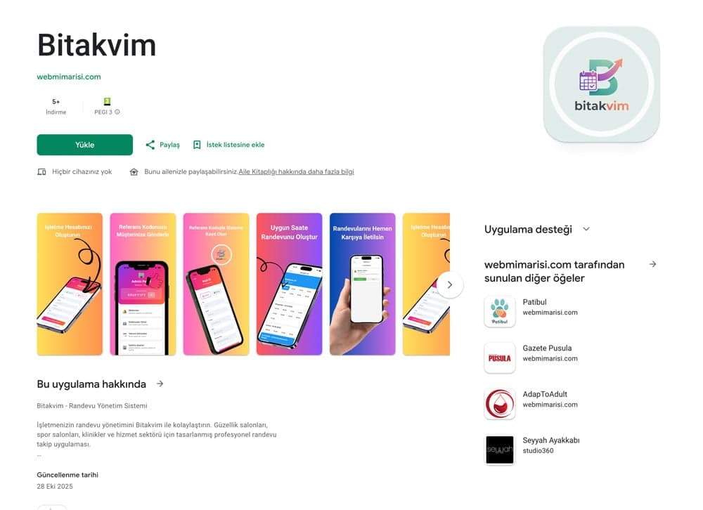 Bitakvim - Play Store